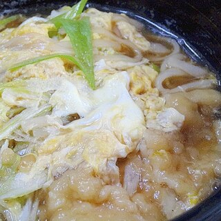 めんつゆもサッと！　簡単「天とじうどん」